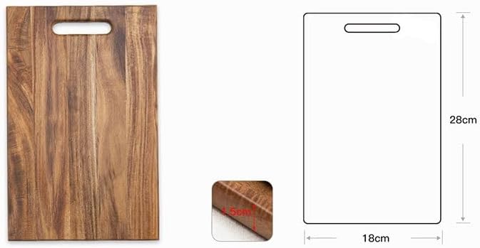 Solid Wood Thickened Cutting Board Square Shape for Household Use Adhesive