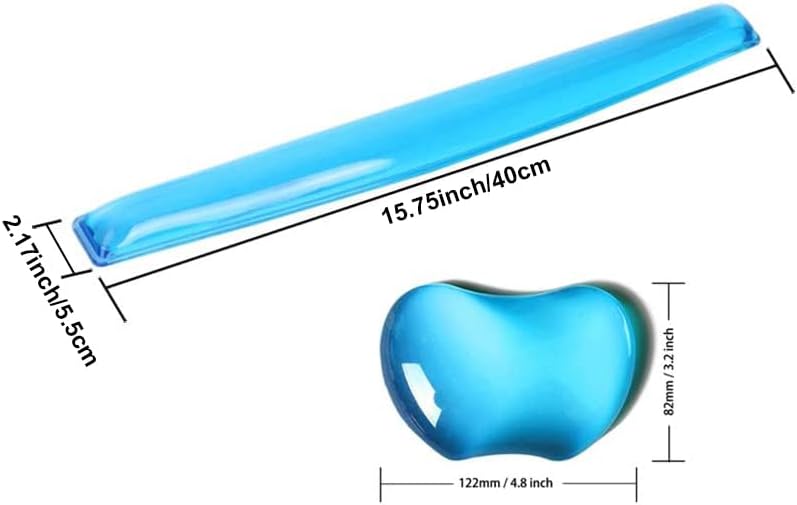 Miniatura 3 de Juego de reposamuñecas para teclado y mouse de gel Plus - Almohadilla de soporte de muñeca para teclado y mouse para oficina, computadora, laptop,