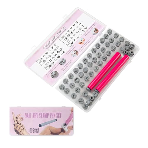 Sello Para Diseño De Uñas | Kit Estampado Uñas 48 Piezas | Aplicador Manicura Decoración Pintura Uso Salon y Casa