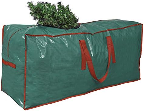 Propik Christmas Tree Storage Bag | Fits Up to 9 Ft. Tall Disassembled Tree | 65” X 15” X 30” Holiday Tree Storage Case | Xmas Storage Container with Handles and Sleek Zipper (Green)