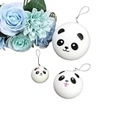 Y1UB Kute Panda Squishy Steamed Bun Bag Phone Pendant Lanyard Keychain Kld Tioy Gift Replacement for OEM
