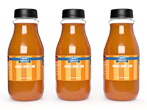Ralph's Orange Cream Soda Sparkling Water Pure Cane Sugar Syrup Flavoring | Three 12oz Bottles | Sodamix