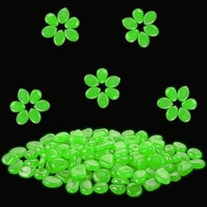 TOSAMZOO Leuchtende Kieselsteine aus Harz, 200 Stück