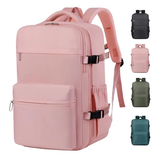 Luna Pack Backpack, Lunapack Travel Backpack, Large Capacity Travel Air Vacuum Compression Backpack with Electric Pump (Pink, Single Pack)