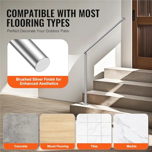 Main courante 100cm pour escalier extérieur kit garde-corps noir - 8