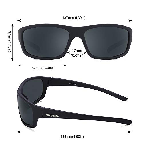 image for POLARKING 1 PACK Polarized Sport Sunglasses for Men Matte Finish Sun g