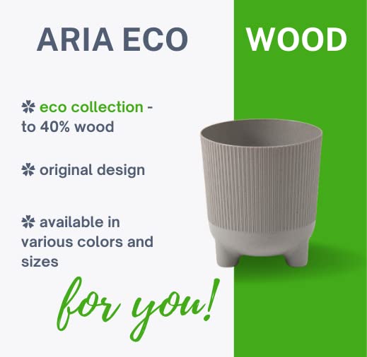 Lamela ARIA ECO WOOD JUMPER Flowerpot Herb Plant New Season 2022 Balcony Garden Container Bucket Unique Surface Design Origina Kids Room impress? (diameter 14 cm - Image 2