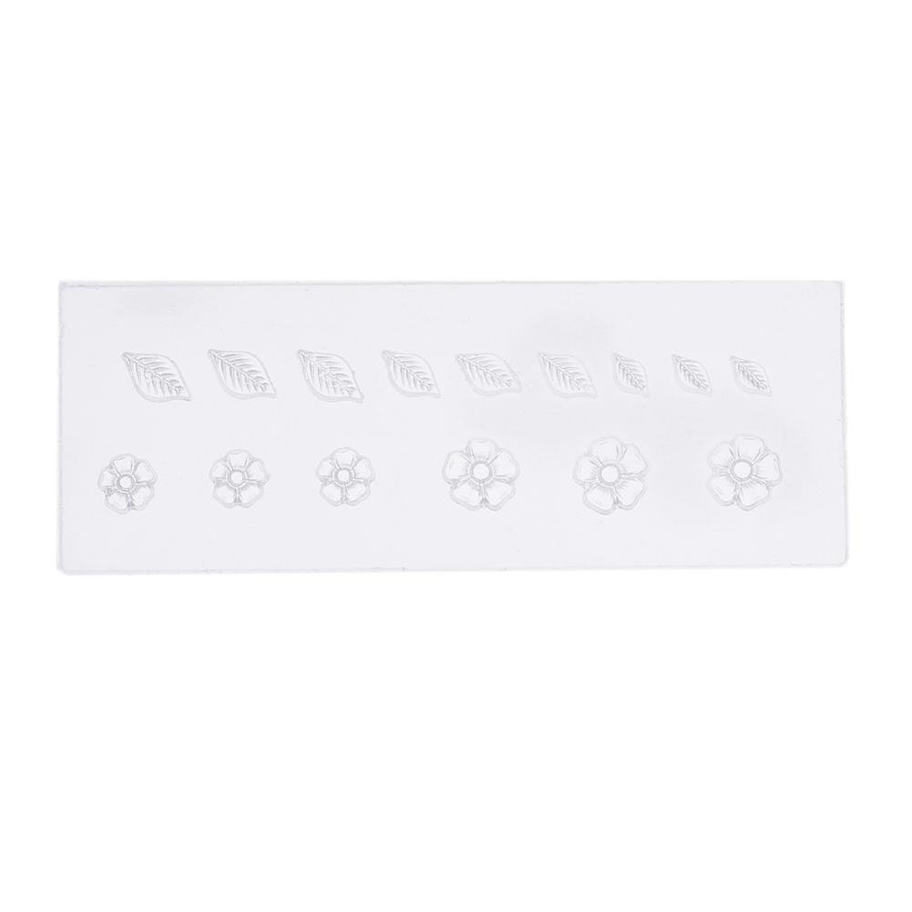 Everpert Clear Nail Art Silicone Mold UV Gel DIY 3D Flower Carved Templates Mould/5
