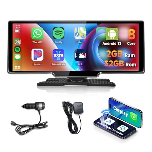 【8-Core 2+32G】 Podofo Autoradio Android 10.26" Écran Tactile Parking sans Fil Et Youtube Lien Miroir pour iOS Et Android USB/Bluetooth/FM Émetteur/AUX/SD/Caméra Arrière Entrée