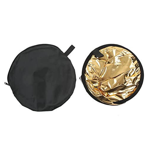 2 in 1 Reflector for Photography - Portable Silver & Gold Round Reflector - Ideal for Outdoor and Studio Photography (110cm)