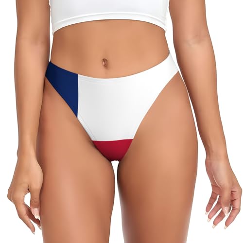WBQLSL Flag of Texas - Tanga para mujer, lencería sexy, bragas de bikini, Negro, XL