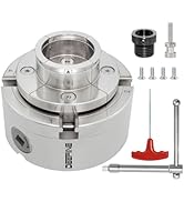 DEEFIINE 4 Inch Wood Lathe Chuck Set 1" x 8TPI Thread & 3/4"x16TPI Adapter, Nickel Plated Self-Ce...