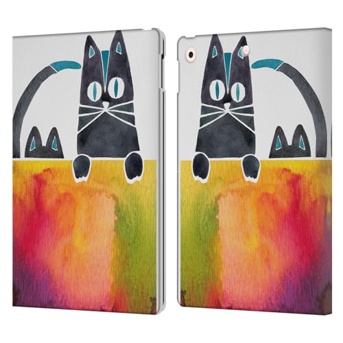 Coque portefeuille iPad 10.2 chat contre les rayures et les chocs