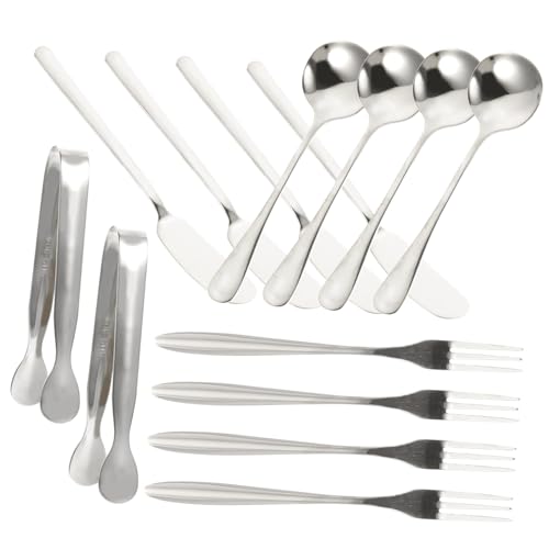 BAZEITFLOW Set de Couteaux à Fromage Multifonctions Trancheur Beurre Fourchette Dessert Cuillère Mini Service Épandeur Ergonomique pour Cuisine et Apéritifs