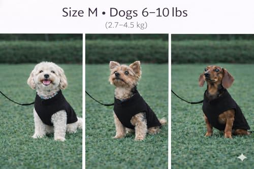 Image of JACKO & CO - Fleece Vest Dog Sweater with Leash Ring - Soft, Warm & Lightweight Pullover Coat for Small & Medium Dogs, Puppies & Cats - Cozy Fall /Winter /Spring Pet Jacket (Black, Medium 6-10lbs)