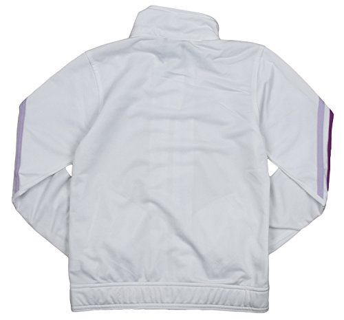 Adidas Big Girls Pursuit Full Zip Striped Jacket (Large (14), White) #TOP1