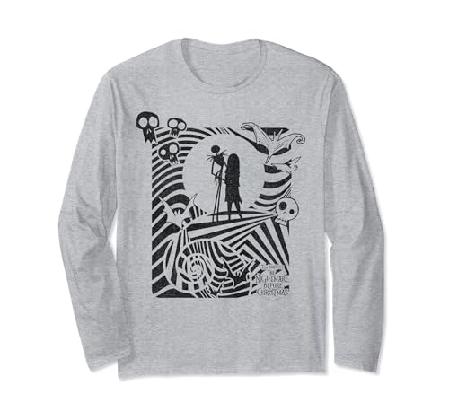 T-shirt de Jack et Sally Disney pour une tenue décontractée d'automne à manches longues