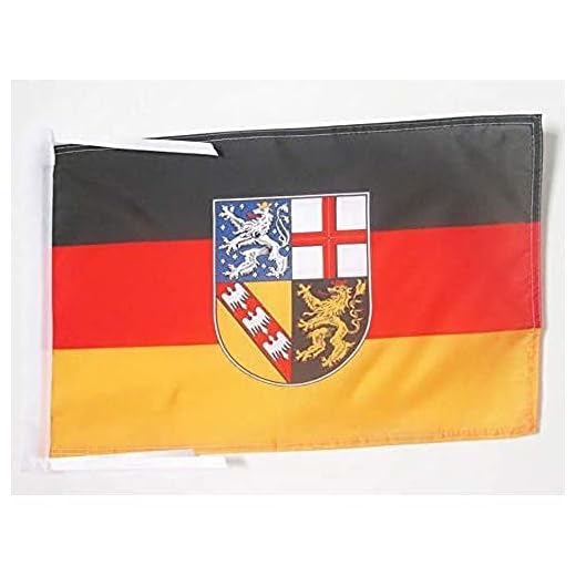 AZ FLAG Sarre flagga 18 tum x 12 tum sladdar - Tyskland - tysk region Sarre små flaggor 30 x 45 cm - Banderoll 18 x 12 tum