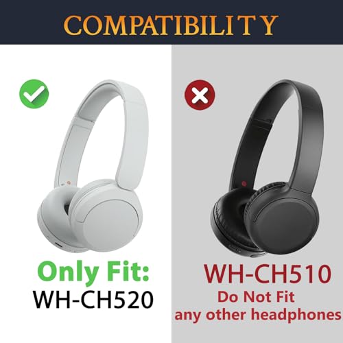 SOULWIT cubierta de diadema para Sony WH-CH520, almohadilla de reposición - Gris miniatura 2