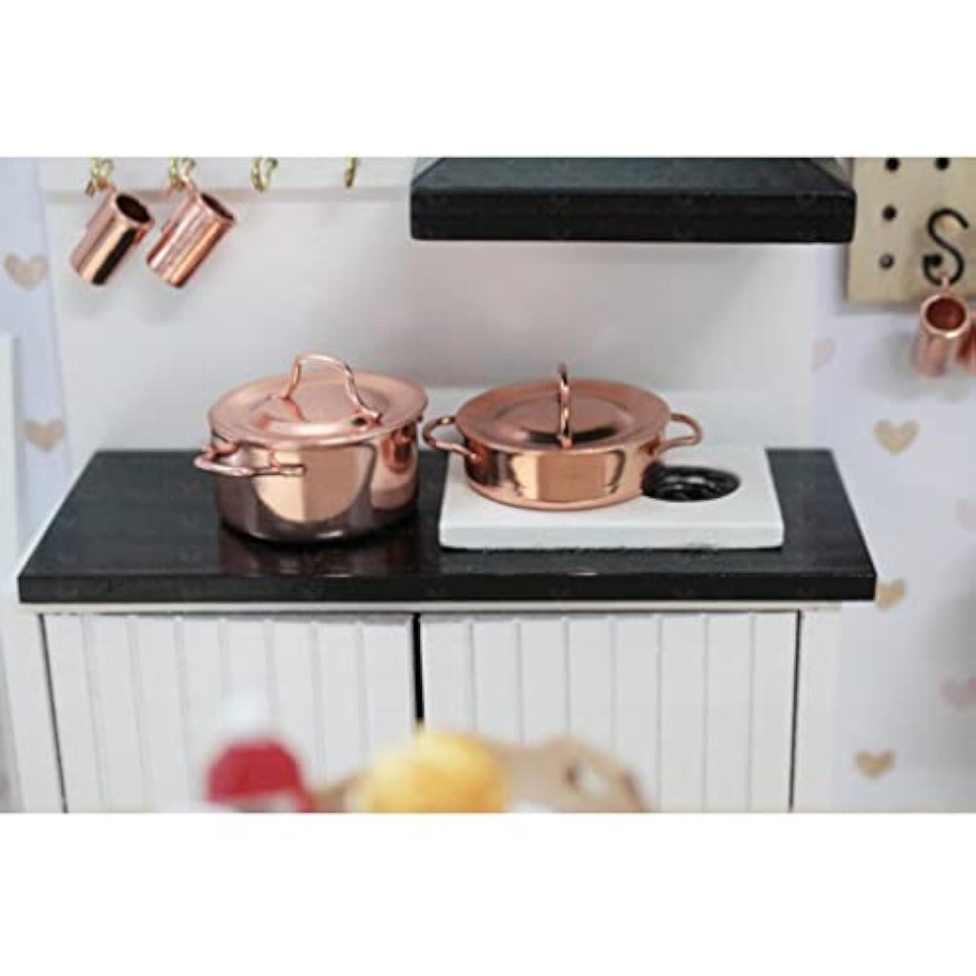 Dollhouse Miniature Pot Model Playset, 2 Pieces
