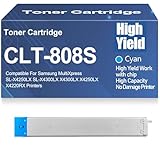 SXLXYOF Cartucce Toner ad Alta capacità CLT-K808S CLT-C808S CLT-M808S CLT-Y808S Alta capacità Compatibili per Samsung MultiXpress SL-X4250LX SL-X4300LX X4300LX X4250LX X4220RX,Cyan-X4300LX
