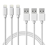 Charger 6-Feet Lightning to USB Charging Cable, Syncing and Charging cord for iPhone 6s Plus/ 6 /SE/5s 5c 5, iPad Air / mini / 4th Gen, iPod nano / touch - White (3 Pack)