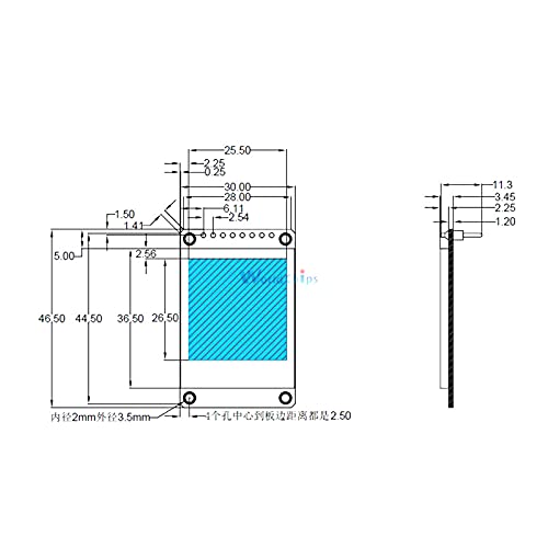 1.44" inch Serial 128x128 ST7735S Full Color TFT LCD Display Module 8 Pin SPI Serial Interface Replace OLED 3.3V Power Input