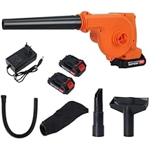 Handheld Leaf Blower Cordless, Electric Leaf Blower with 2 Batteries and 1 Charger, 18V/21V 600W Battery Powered Leaf Blowers for Lawn Care Patio Yard