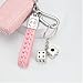 Lucky Silver Metal Dice Keychain with Black Dots - Stylish and Fortunate Charm for Keys, Bags, and Everyday Use - Durable, Multipurpose Accessory