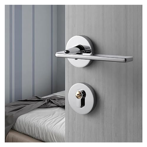 Cerradura de puerta interior split de níquel para dormitorio 6