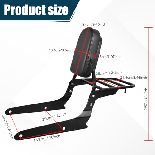 DSISIMO Passenger Backrest Sissy Bar