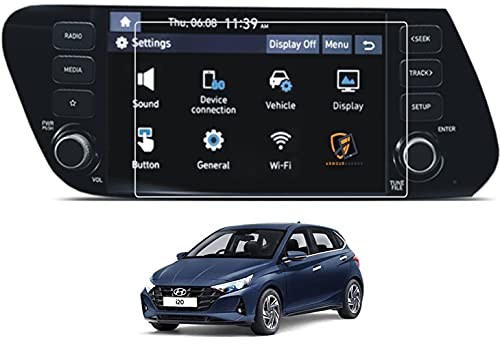 Image of 9H Unbreakable Glossy Finish Screen Protector Compatible with Hyundai i20 Sportz Turbo IMT DT CAR Touch Screen Infotainment System (8 Inch)