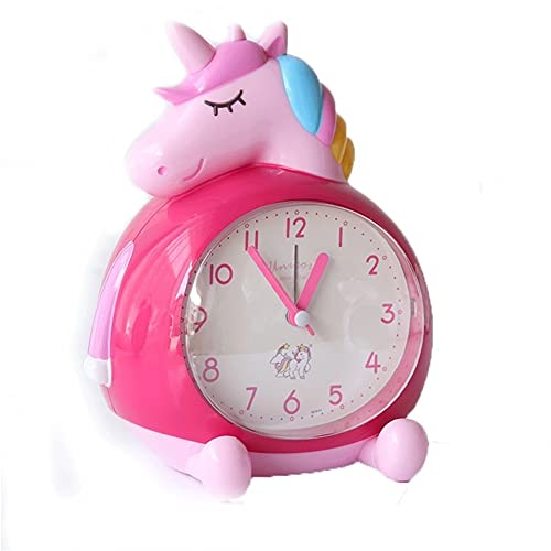 HDBCYUAZ Iluminación silenciosa de los niños Modelado Creativo Alarma Reloj Dormitorio Noche Mesa(B)