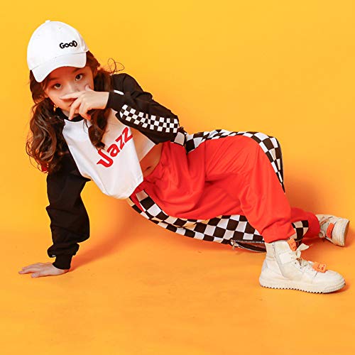 Rolanko Girls' Jogger Pants Active Kids Sweatpants with Pocket Hip Hop Streetwear Trousers 4-14 Years4