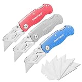 Sheffield Lock Back Utility Knife 3 Pack with 10 Utility Knife Blades