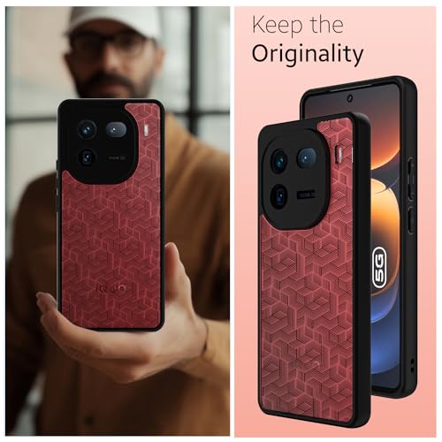Image of KAPAVER Hybrid Back Cover Case Compatible with iQOO 12 5G (PC+TPU) (Stripe Cube Black)