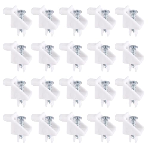 20pcs Shelf Support Pins for IKEA Part #101558, Shelf Support Pegs Replacement Accessories Compatible with IKEA Pax & KOMPLEMENT Cabinets Bookcases Bookshelf (White)