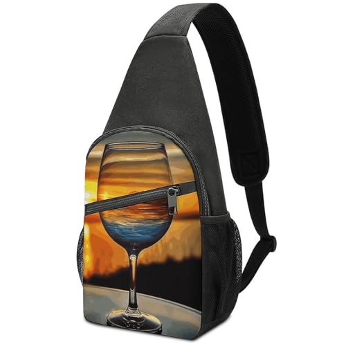 Bolso bandolera Sunset Wine para viaje y deporte
