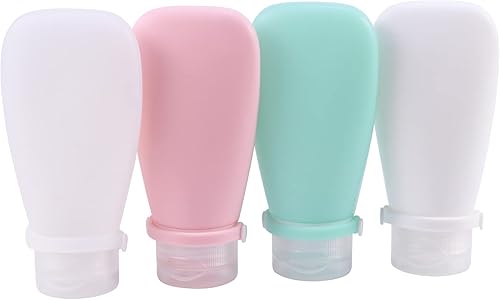 Velony Vacay Botellas de viaje a prueba de fugas aprobadas por la TSA para artículos de aseo personal de tamaño de viaje recipientes de viaje para