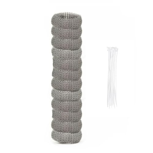 Stainless Steel Lint Traps for Washing Machine Drain Hose – Mesh Filter with Cable Ties for Laundry Sink and Drain Protection(12)
