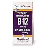 Superior Source B12/B6 /Folic Acid Multivitamin, 1000 mcg/2 mg/800 mcg, 60 Count