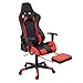 Produktbild Mendler Relax-Bürostuhl HWC-D25 XXL, Schreibtischstuhl Gamingstuhl, 150kg belastbar Fußstütze - schwarz/rot