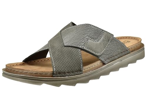 Zuecos Fischer de hombre gris talla 41 para el descanso en casa