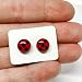 Stud Earrings, Lady bug, Black Spots 10 mm, Round Studs for Women Girls Handmade, Stainless Steel Posts for Sensitive Ears, Color Dot