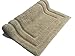 Chardin Home - 100% Cotton two Piece Classicc Bath Rug Set, (21''x34'' & 17''x24'') with anti-skid spray latex back, Linen