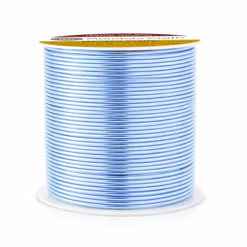 Image of Mandala Crafts 18 Gauge Ice Blue Anodized Aluminum Craft Wire, 100 FT | Colored, Flexible, Bendable, for Bonsai, Armature, Sculpting, Wire Wrapping, Jewelry Making, Weather & Tarnish Resistant