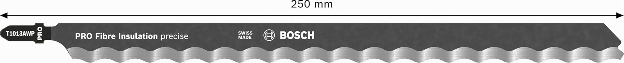 Bosch 3x Lame de scie sauteuse PRO Fibre Insulation precise T1013AWP (pour Laine minérale, Laine minérale, Longueur 250 mm, Professional Accessoire Scie sauteuse)