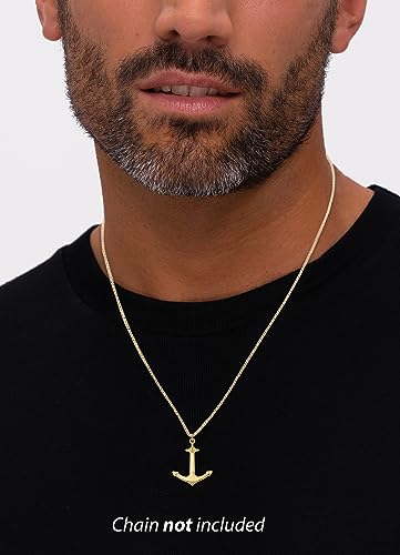forme di Lucchetta - Fine Nautical Gold Anchor Pendant Jewelry - Recommended Gift for Sailors!, Men's Women's 14k Pendants for Necklaces up to 4mm - Authentic Italian Jewelry from Italy3