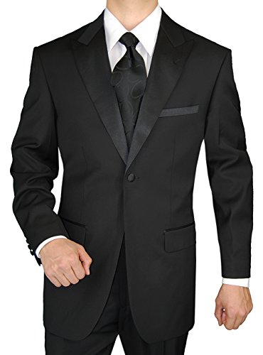 GN Men's Tuxedo Suit 1 Button Peak Lapel Jacket Adjustable Pant2