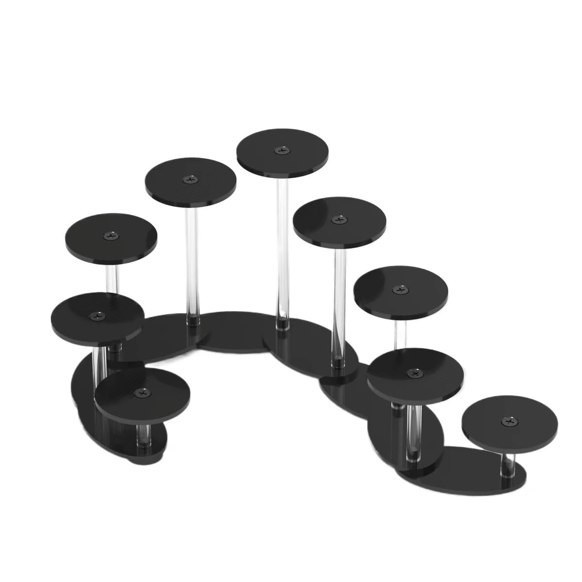 KFGISD, Display Rack Multi-level Display Rack Round Table Cosmetic Nail Polish Display Rack ,Display Stands(Black,6 Tier)